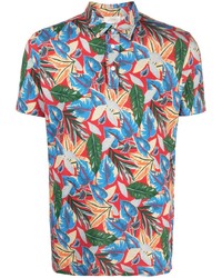 Altea Tropical Print Cotton Polo Shirt
