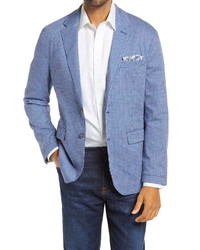 Light Blue Print Seersucker Blazer