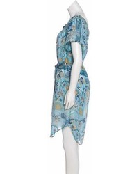 Banjanan Printed Silk Dress W Tags