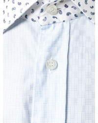 Etro Contrasting Printed Collar Fitted Shirt