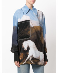 Stella McCartney Oversized Horse Printed Shirt