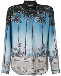 Christian Pellizzari Palm Tree Print Shirt