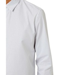 Topman Slim Fit Cross Print Dress Shirt
