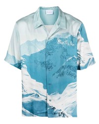 BLUE SKY INN Abstract Print Short Sleeve Shirt