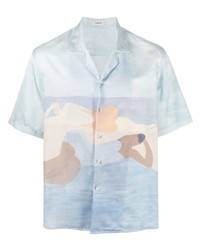COMMAS Beach Print Short Sleeve Shirt