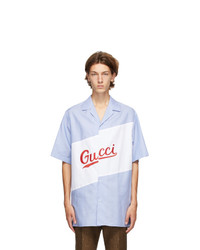 Gucci Blue Oversized Bowling Shirt