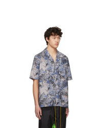 Rhude Blue Wolf Print Shirt