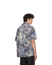 Rhude Blue Wolf Print Shirt