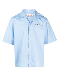 Marni Bowling Logo Print Cotton Shirt