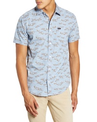 RVCA Camelia Hedge Floral Short Sleeve Button Up Shirt