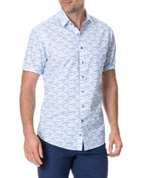 Rodd & Gunn Chalmers Regular Fit Wave Print Cotton Shirt