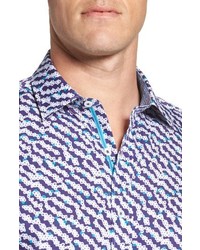 Bugatchi Classic Fit Print Short Sleeve Sport Shirt