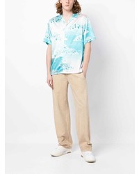 Nahmias Clouds Motif Short Sleeved Shirt