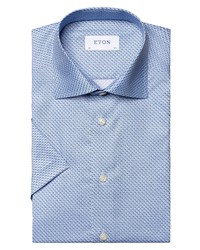 Eton Contemporary Fit Short Sleeve Dress Shirt