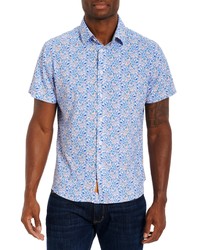 Robert Graham Del Sol Print Stretch Knit Short Sleeve Button Up Shirt In Multi At Nordstrom