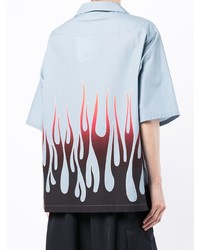 Kenzo Flame Print Bowling Shirt