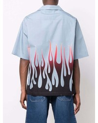 Kenzo Flame Print Bowling Shirt