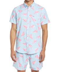 Vintage Summer Flamingo Short Sleeve Shirt