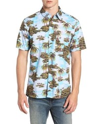 Hurley Garage Palm Tree Woven Shirt