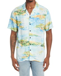 PacSun Garden Hawaii Short Sleeve Button Up Camp Shirt