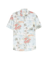Faherty Kona Print Short Sleeve Button Up Aloha Shirt