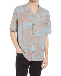 AllSaints Lanai Floral Relaxed Fit Short Sleeve Button Up Camp Shirt