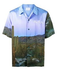 BLUE SKY INN Landscape Print Short Sleeve Shirt