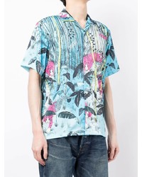 Fiorucci Leaf Print Short Sleeved Shirt