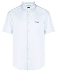BOSS Logo Print Cotton Shirt