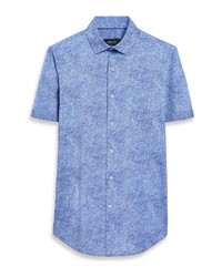 Bugatchi Ooohcotton Tech Button Up Shirt In Classic Blue At Nordstrom
