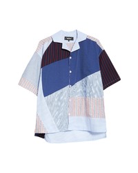 Ahluwalia Patrick Patchwork Button Up Recycled Cotton Shirt