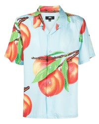 Stussy Peach Print Short Sleeved Shirt