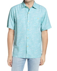 Tommy Bahama Raffia Geo Short Sleeve Button Up Shirt