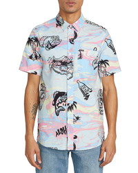Volcom Save Our Oceans Short Sleeve Button Up Shirt