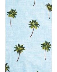 Shipley & Halmos Short Sleeve Palm Tree Print Camp Shirt