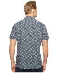 Perry Ellis Short Sleeve Print On Print Shirt Clothing