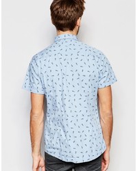 Esprit Short Sleeve Shirt With All Over Pineapple Print