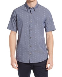 TravisMathew Superstition Slim Fit Short Sleeve Stretch Button Up Shirt