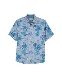 Tommy Bahama Surf Town Stripe Short Sleeve Button Up Shirt