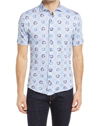 johnnie-O Top Shelf Rossy Short Sleeve Slub Knit Button Up Shirt