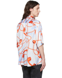 Martine Rose White Red Viscose Shirt