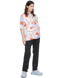 Martine Rose White Red Viscose Shirt