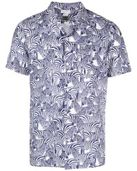 Glanshirt Zebra Print Short Sleeve Shirt