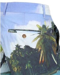 Hydrogen Beach Printed Cotton Cargo Shorts