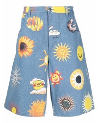 Moschino Sun Print Knee Length Shorts