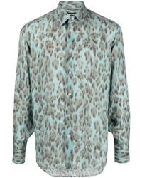 Tom Ford Cheetah Print Silk Shirt