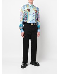 Versace Embroidered Button Down Shirt