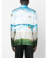 Nahmias Graphic Print Silk Blend Shirt