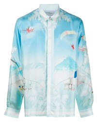 Casablanca Ski Print Silk Shirt
