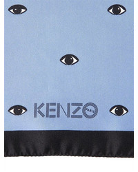 Kenzo Eyes Print Silk Foulard Scarf